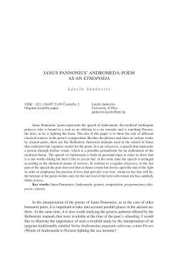 JANUS PANNONIUS` ANDROMEDA