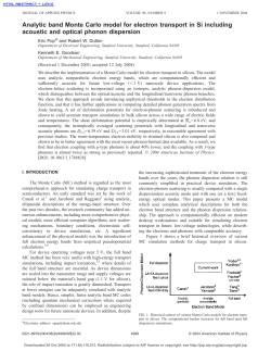 Analytic band Monte Carlo model for electron transport in Si