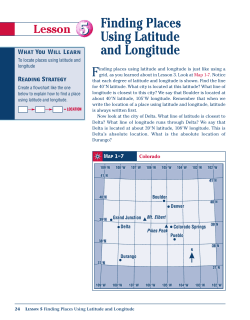 Finding Places Using Latitude and Longitude