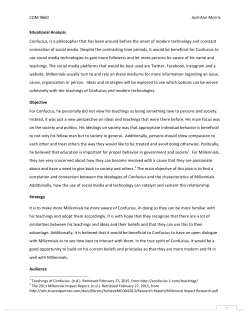 COM 9660 Jodi-‐Ann Morris 1 Situational Analysis Confucius, is a