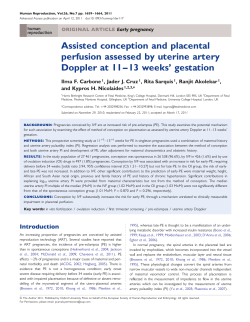 Assisted conception and placental perfusion