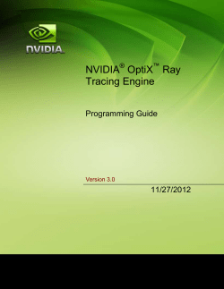 OptiX Programming Guide