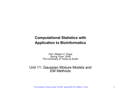 Gaussian Mixture Models and EM Methods