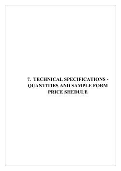 7. TECHNICAL SPECIFICATIONS