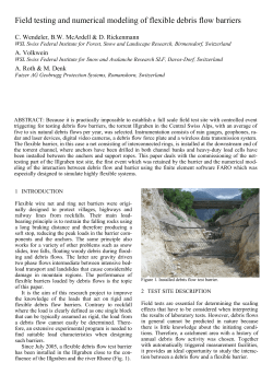 Field testing and numerical modeling of flexible debris flow barriers