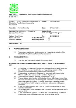 S106 Contribution to signalisation of Elizabethan Way/Sir Isaac Newto