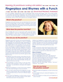 Fingerplays and Rhymes with a Punch