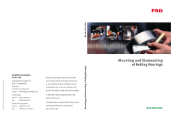 Mounting and Dismounting of Rolling Bearings