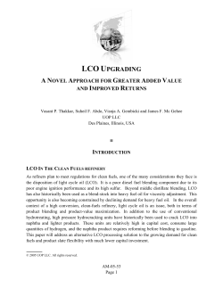 LCO Upgrading - A Novel Approach for Greater Added Value and