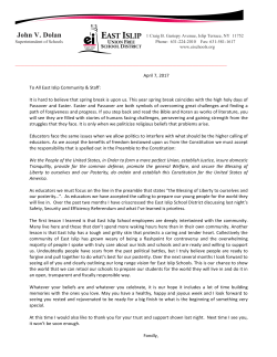 John V. Dolan - East Islip School District