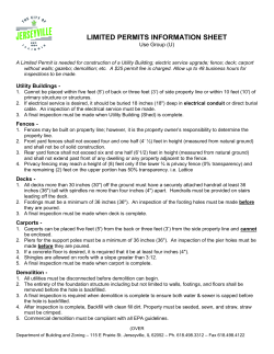 City of Jerseyville Limited Building Permit Regulations