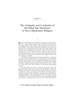 Hinduism as a Missionary Religion