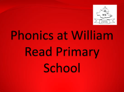 Phonics presentation to parents