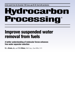 Improve Suspended Water Removal from Fuels