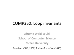 Lecture notes - McGill School Of Computer Science