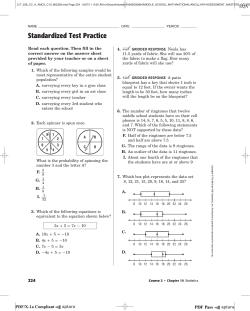 Standardized Test Practice