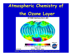 Atmospheric Chemistry of the Ozone Layer