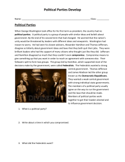 Political Parties Develop