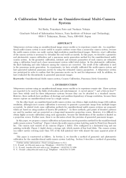 A Calibration Method for an Omnidirectional Multi