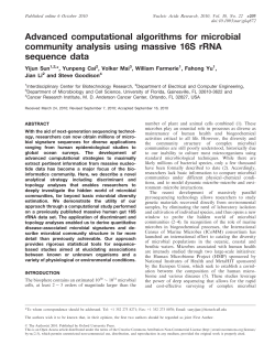 Advanced computational algorithms for microbial community