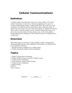 Cellular Communications