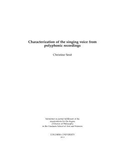 Characterization of the singing voice from polyphonic