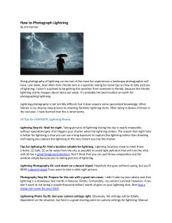 How to Photograph Lightning