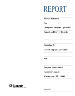 Market Potential For Composite Propane Cylinders: Report and