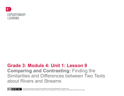 Grade 3: Module 4: Unit 1: Lesson 9 Comparing and Contrasting