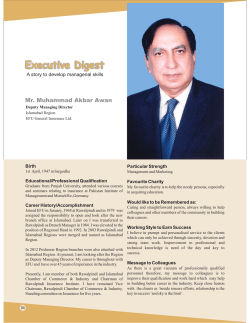 Mr. Muhammad Akbar Awan - EFU General Insurance Limited