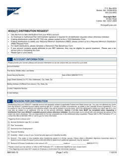 403(b)(7) DISTRIBUTION REQUEST 1. ACCOUNT INFORMATION 2