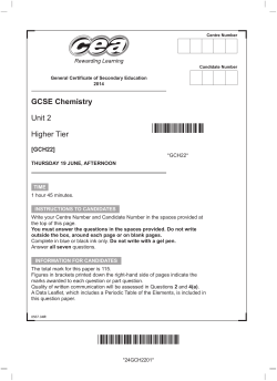 Higher Tier, Unit 2