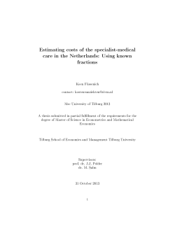 Estimating costs of the specialist-medical care in the Netherlands