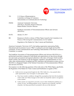 American Community Television`s letter