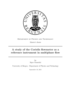 A study of the Coriolis flowmeter as a reference instrument in