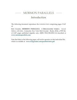 mormon parallels 2014
