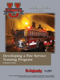 Developing a Fire Service Training Program