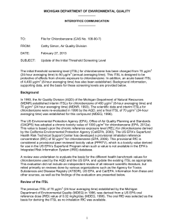 Toxic Screening Level Justification for 108-90-7