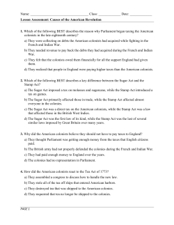 Causes of the American Revolution