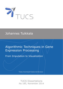 Johannes Tuikkala Algorithmic Techniques in Gene Expression