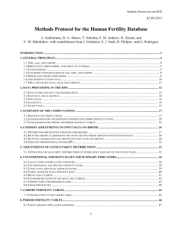 Methods Protocol - Human Fertility Database