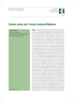 Chronic stress and Person