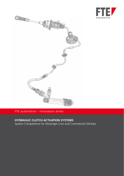 HYDRAULIC CLUTCH ACTUATION SYSTEMS