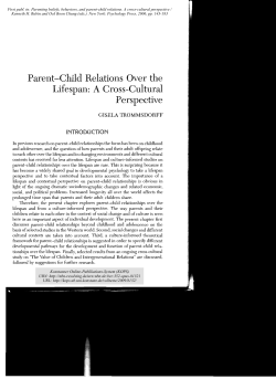 Parent-Child Relations Over the Lifespan