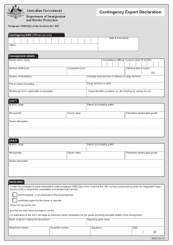 B325 - Department of Immigration and Border Protection