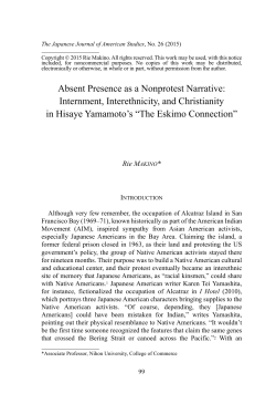 Absent Presence as a Nonprotest Narrative: Internment