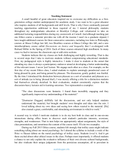 Teaching Statement