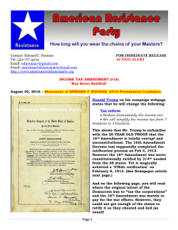 INCOME TAX AMENDMENT - American Resistance Party