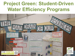 "Project Green: Student-Driven Water Efficiency Programs," Farah