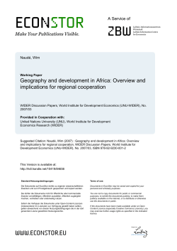 Overview and Implications for Regional Cooperation